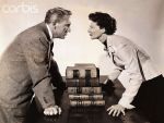 Katharine Hepburn and Spencer Tracy publicity shot from Adam's Rib Flash Jigsaw Puzzle
