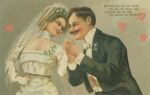 Jigsaw Puzzle of Antique Wedding Congratulations Postcard, circa 1910