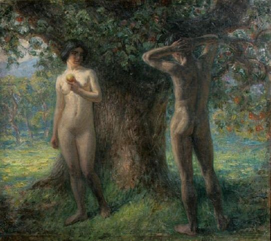 Adam and Eve by Johannes Wilhjelm
