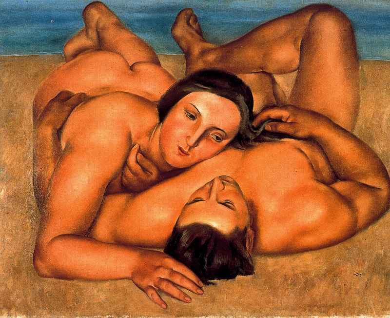 Desnudos en la playa by Jose de Togores i Llach, Spanish artist Jose de Togores i Llach