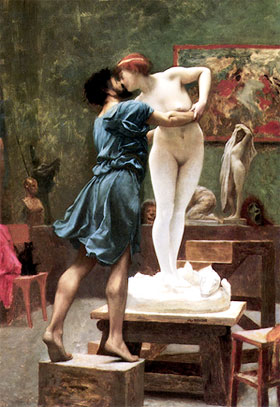 Pygmalion and Galatea (1890) by Jean-Léon Gérôme (1824-1904)