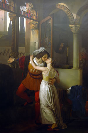 The Last Kiss of Romeo and Juliet by Francesco Hayez