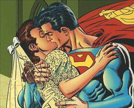 Superman kisses Lois